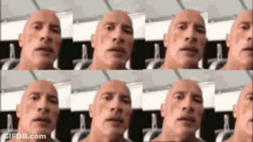 The Rock Eyebrow Raise Collage GIF