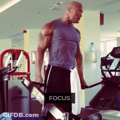 The Rock Intense Work Out Focus Meme GIF