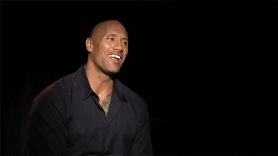 The Rock Laughing GIF
