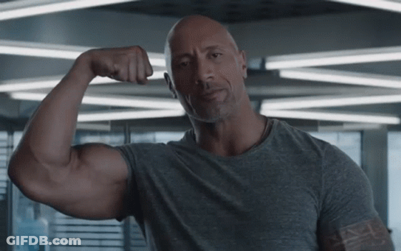 The Rock Muscle Dwayne Johnson GIF