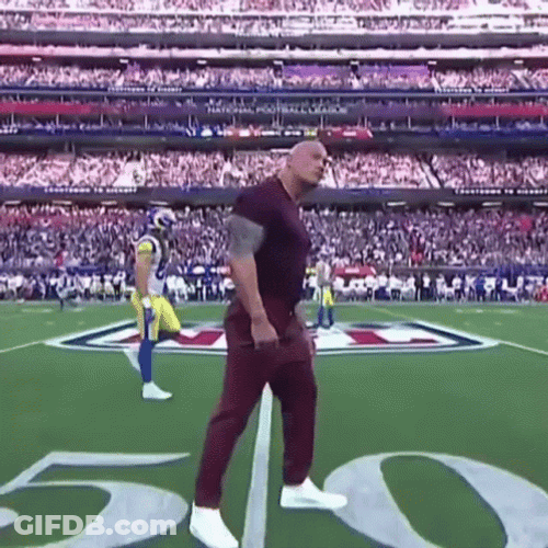 The Rock On Thursday Night Football GIF