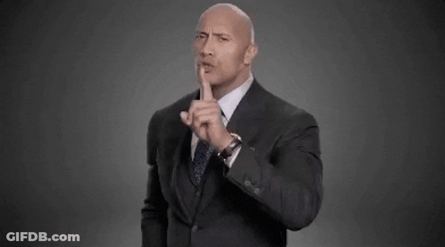 The Rock Shhh GIF