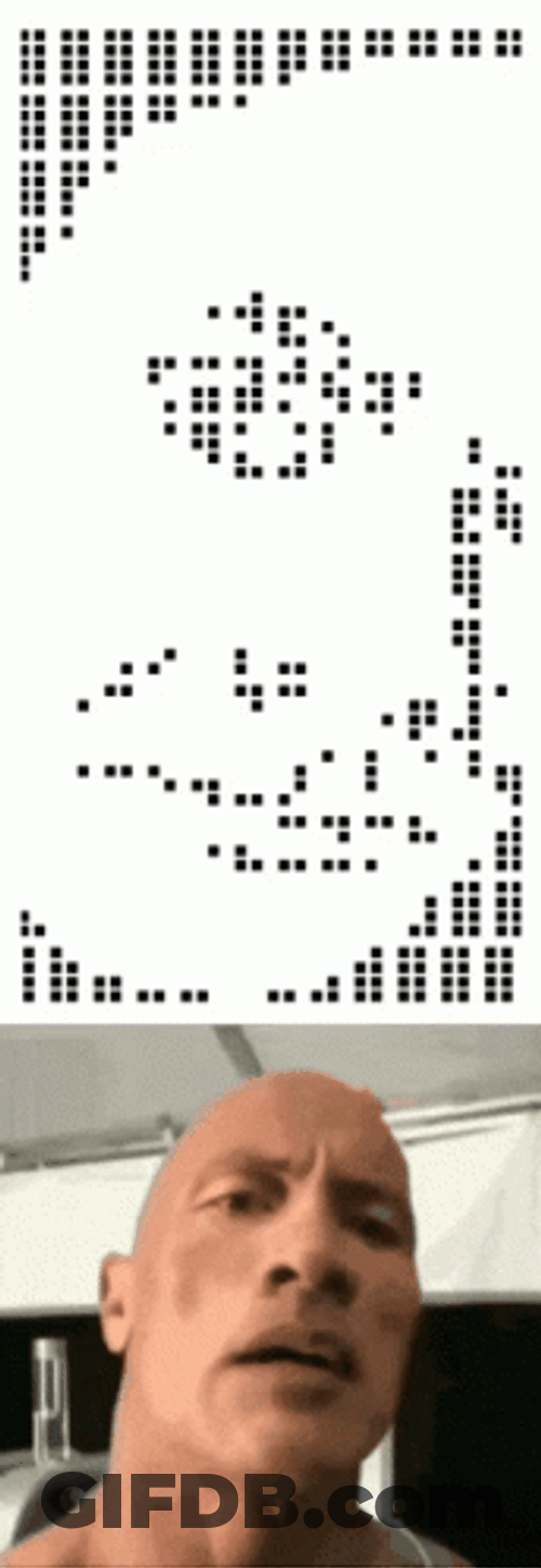 The Rock Side Eye Pixel Art Meme GIF