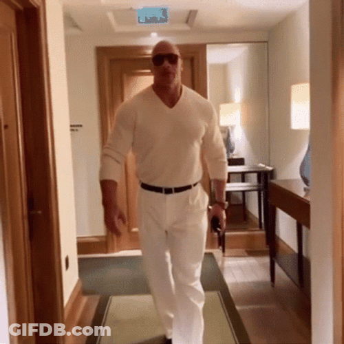 The Rock Signature Walk Meme GIF