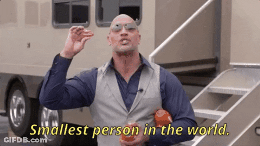 The Rock Smallest Person Dwayne Johnson GIF