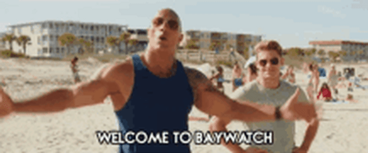 The Rock Welcome To Baywatch GIF