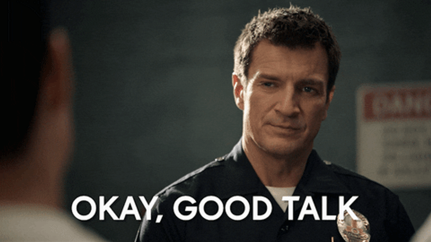 The Rookie Nathan Fillion Good Talk GIF