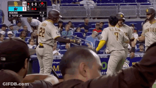 The San Diego Padres Are Playing A Game Against The San Francisco Giants GIF