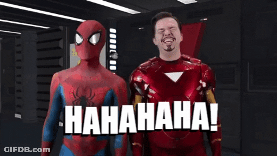 The Sean Ward Show Ironman And Spiderman So Funny GIF