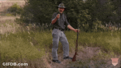 The Second Amendment Was Written When It Took More Than This To Get One Shot Off . GIF