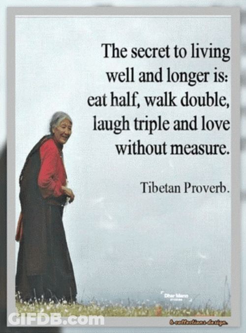 The Secrets Of Living Well And Longer Adage GIF
