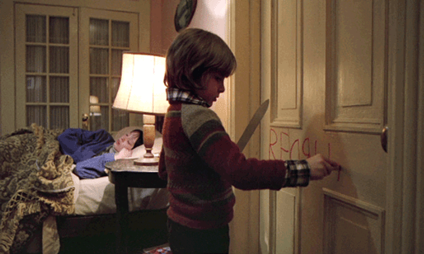 The Shining Danny Torrance Writing GIF