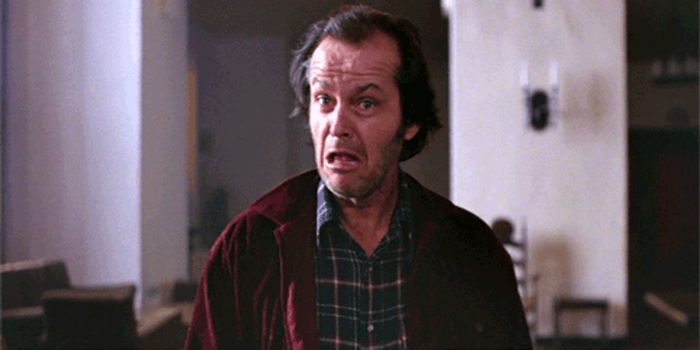 The Shining Disgusted Jack Torrance GIF