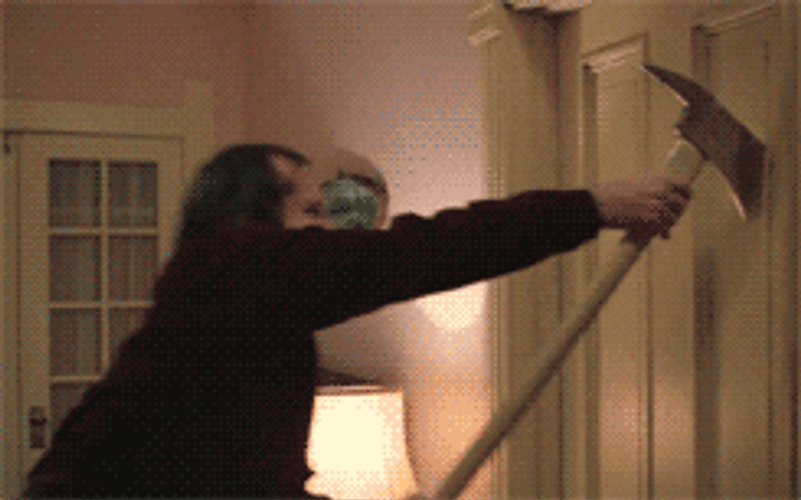 The Shining Door Hitting GIF