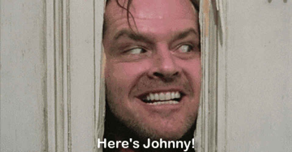 The Shining Here's Johnny GIF