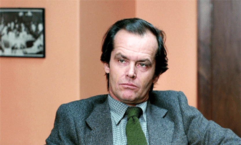 The Shining Jack Torrance Serious Face GIF