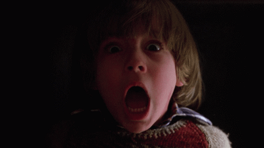 The Shining Shocked Danny Torrance GIF