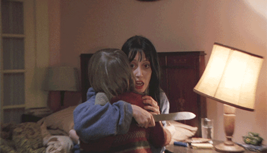 The Shining Wendy Hugging Danny GIF