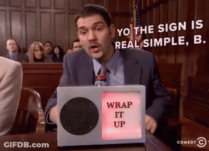 The Sign Is Real Simple Wrap It Up GIF