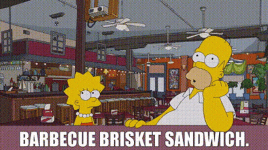 The Simpson Barbeque Brisket Sandwich GIF