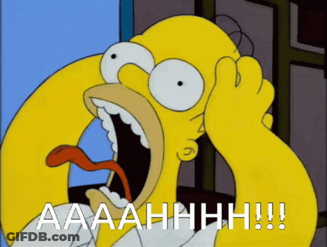 The Simpson Homer Simpson Freaking Out GIF