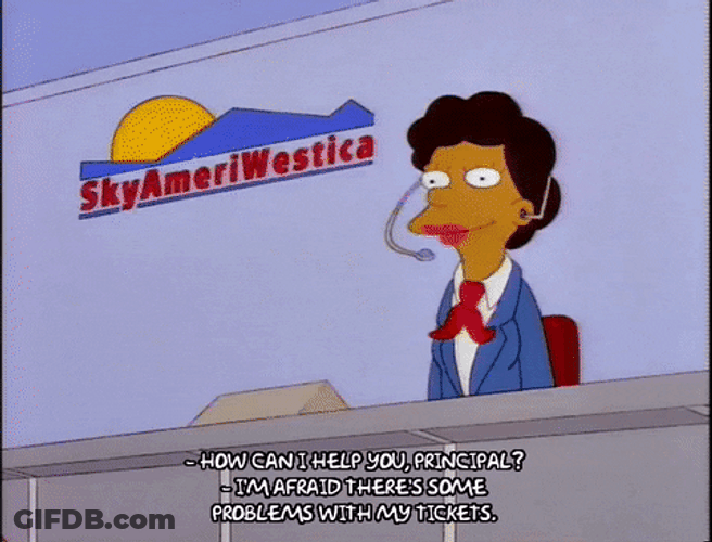 The Simpson Principal Seymour Skinner Calling Customer Service GIF