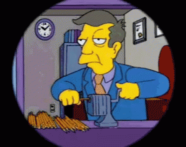 The Simpson Principal Sharpening Pencil GIF