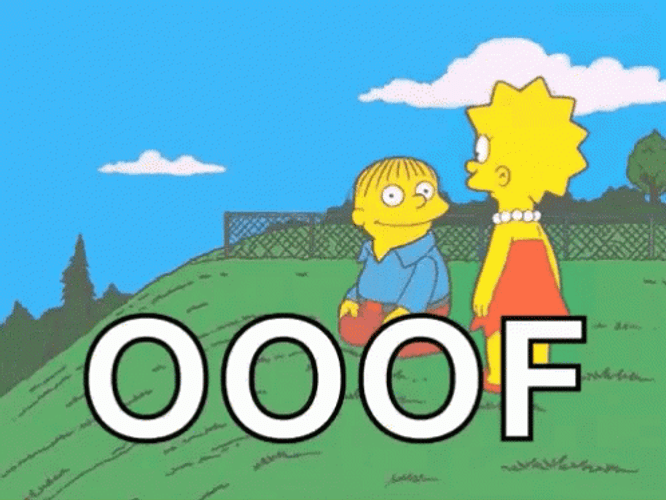 The Simpson Sitcom Ralph Wiggum Hill Rolls Oof GIF