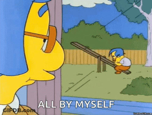 The Simpsons All By Myself GIF