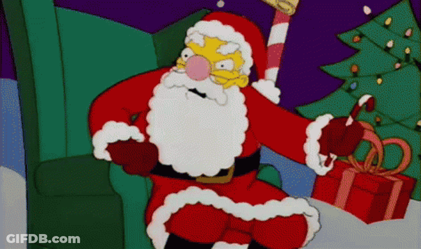 The Simpsons Bad Santa GIF