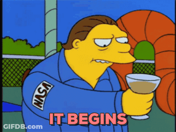The Simpsons Barney Gumble Wearing Nasa Suit GIF