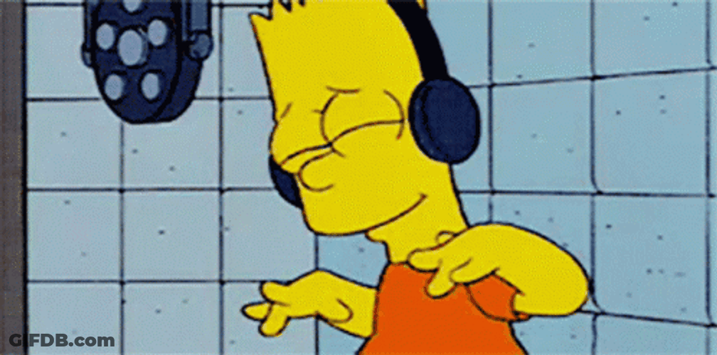 The Simpsons Bart Simpson Jamming GIF