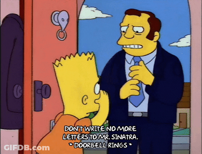 The Simpsons Bart Slamming Door GIF