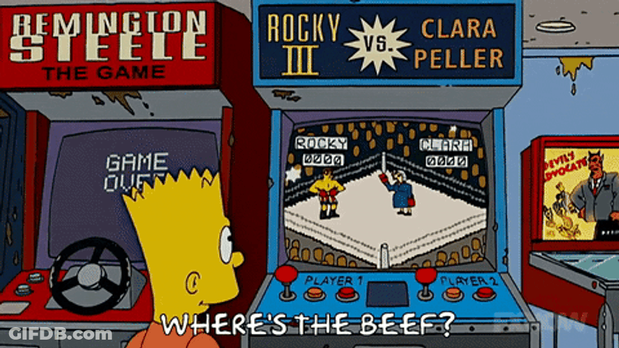 The Simpsons Bart Where's The Beef GIF