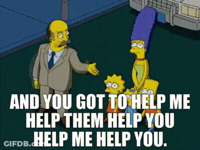 The Simpsons Begging Help Me Help You GIF