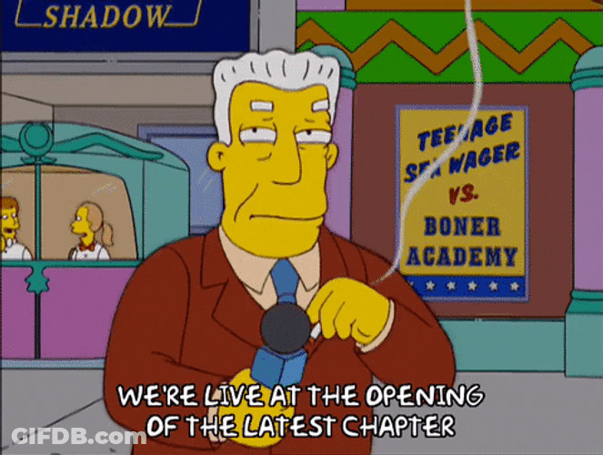 The Simpsons Book Movie Ticket During Opening GIF