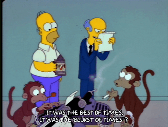 The Simpsons Busy Monkey Typing GIF