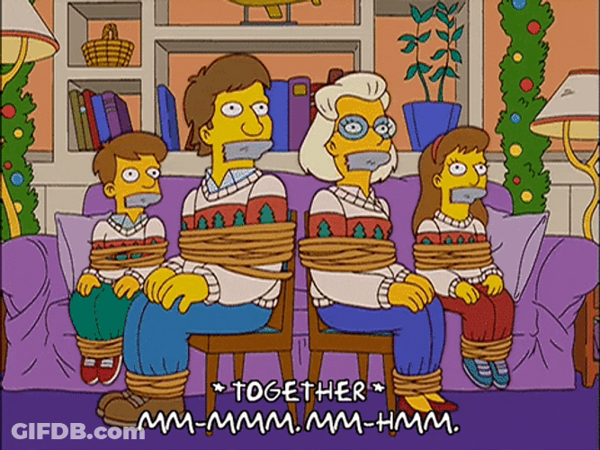 The Simpsons Characters Gagged GIF
