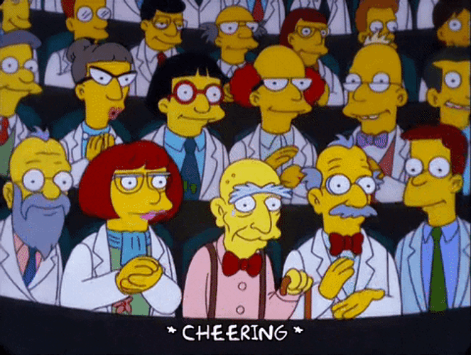 The Simpsons Cheering GIF