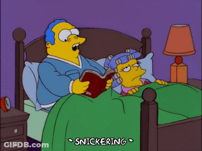 The Simpsons Chief Wiggum Snickering GIF