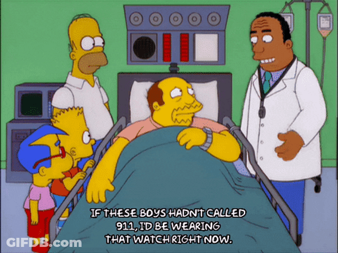 The Simpsons Comic Book Guy At Hospital GIF