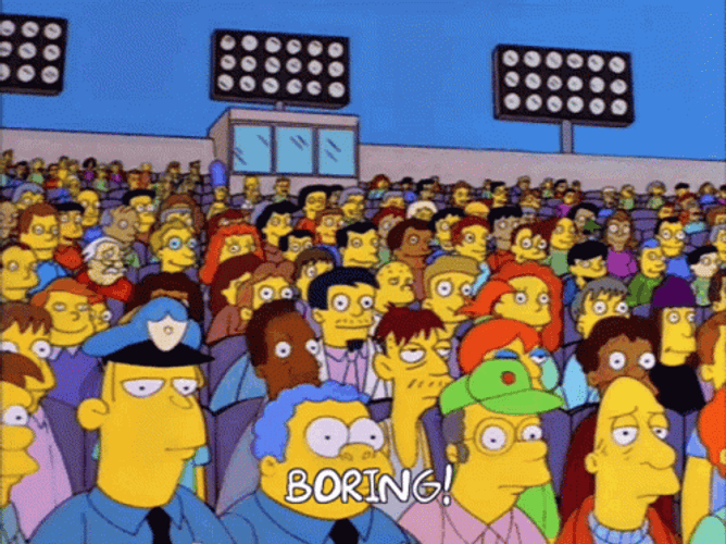 The Simpsons Crowd Boring GIF