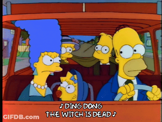 The Simpsons Ding Dong The Witch Is Dead GIF