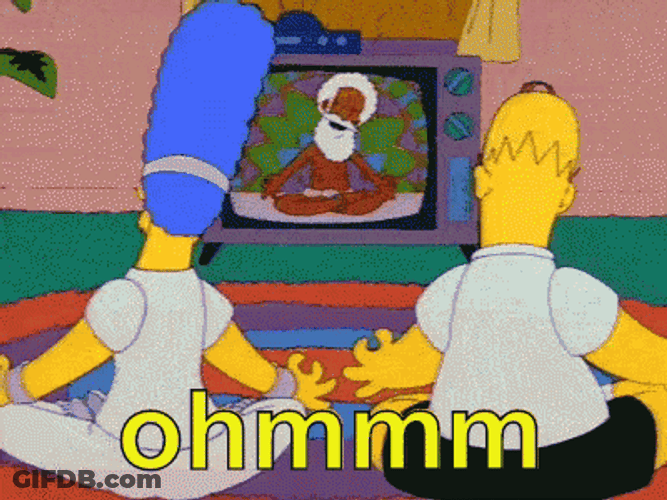 The Simpsons Doing Meditation GIF