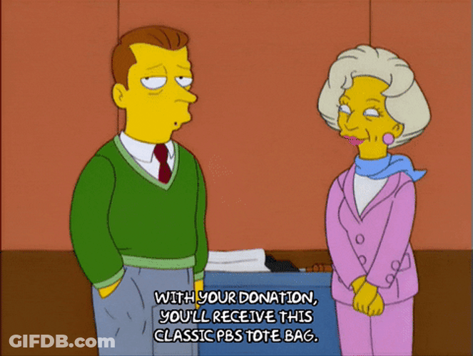 The Simpsons Donation Bag GIF