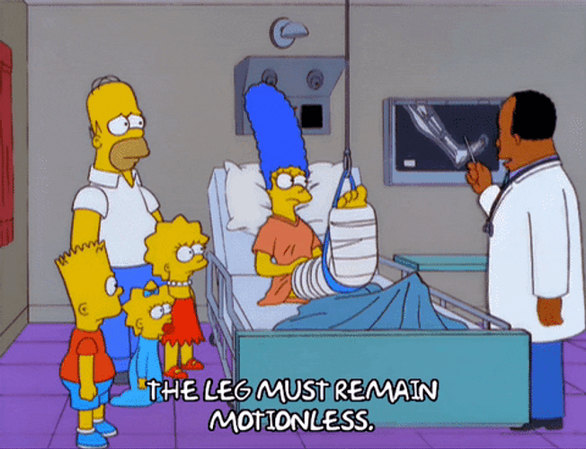 The Simpsons Family At Hospital GIF