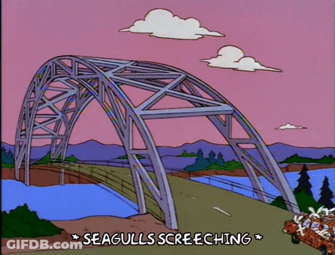 The Simpsons Family Trip Seagull Screeching GIF