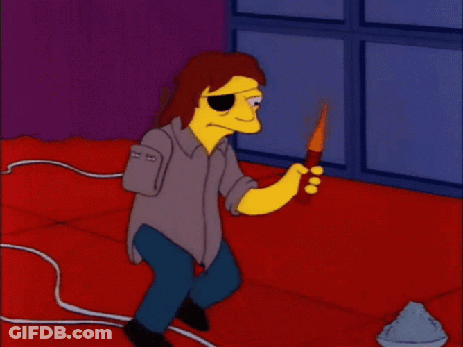 The Simpsons Firecracker GIF