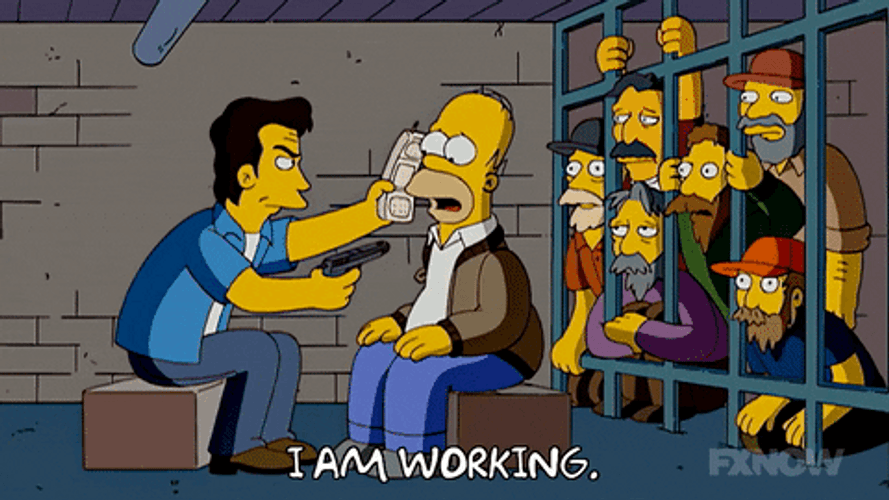 The Simpsons Get Back To Work GIF