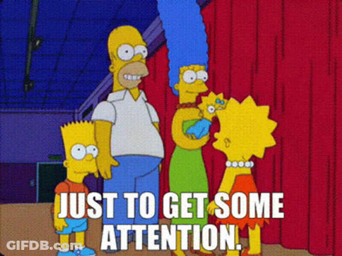 The Simpsons Get Some Attention GIF